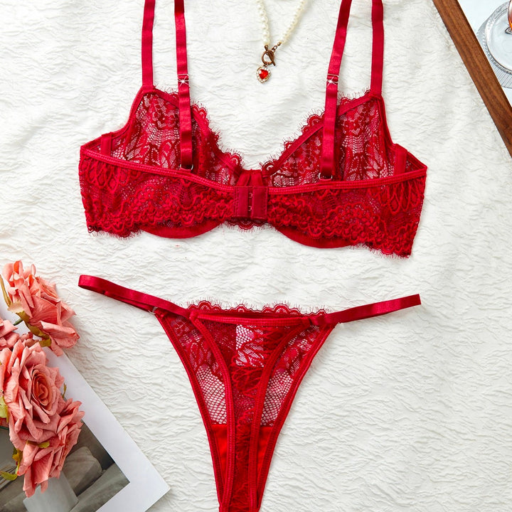 Azaria Floral Lace Bra and Panty Set - Passion HQ