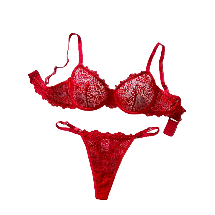 Azaria Floral Lace Bra and Panty Set - Passion HQ