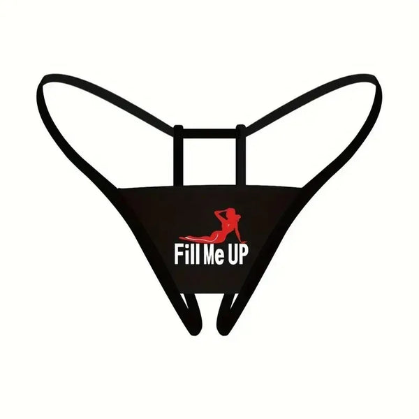Trinity Open Crotch Letter Print Panty