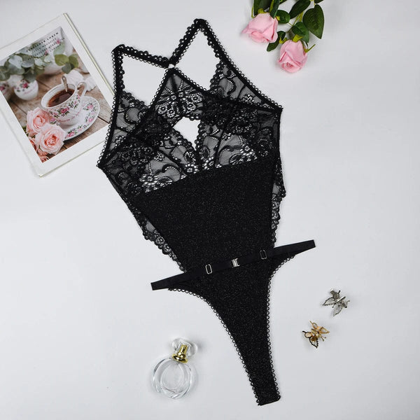 Passion HQ Lia Lace Patchwork Bodysuit