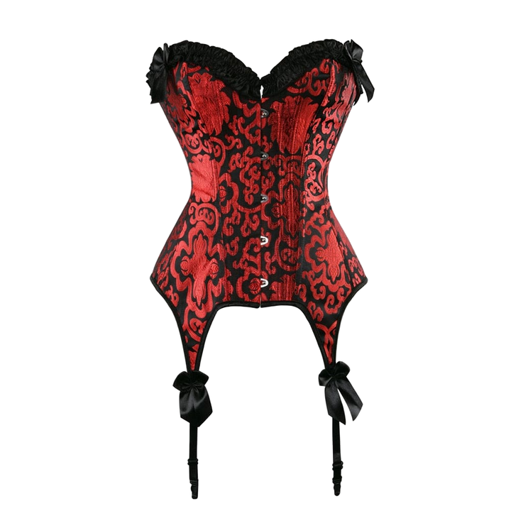 Alley Red Lace Bow Vintage Corset - Passion HQ