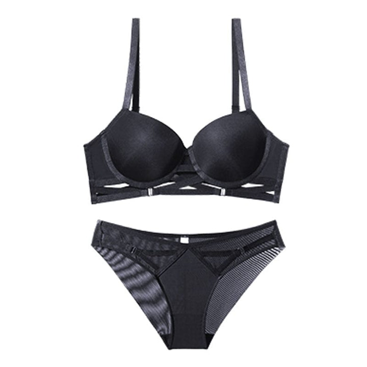 Passion HQ Lingerie Lee Hollow Out French Push Up Bra and Panty Set