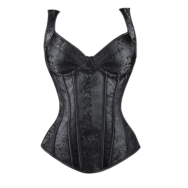 Madeleine Strapped Corset with Cup Lingerie Zipper Side - Passion HQ