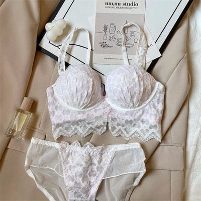 Passion HQ Aniya Lace Wire-Free Bra and Low Waist Panty Set