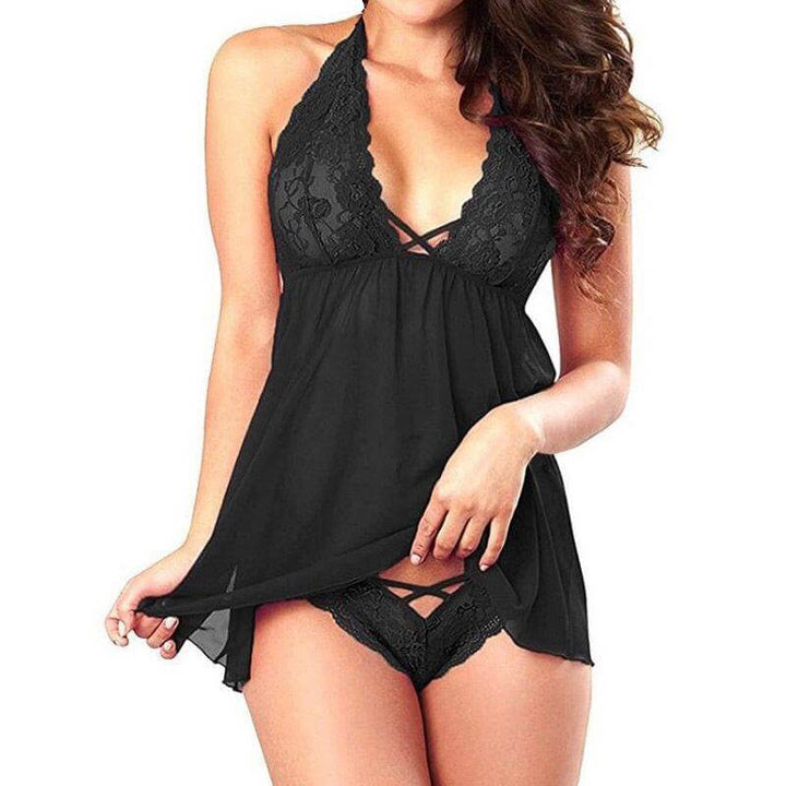 Passion HQ Black / 2xl Arya Hot Lace Babydoll