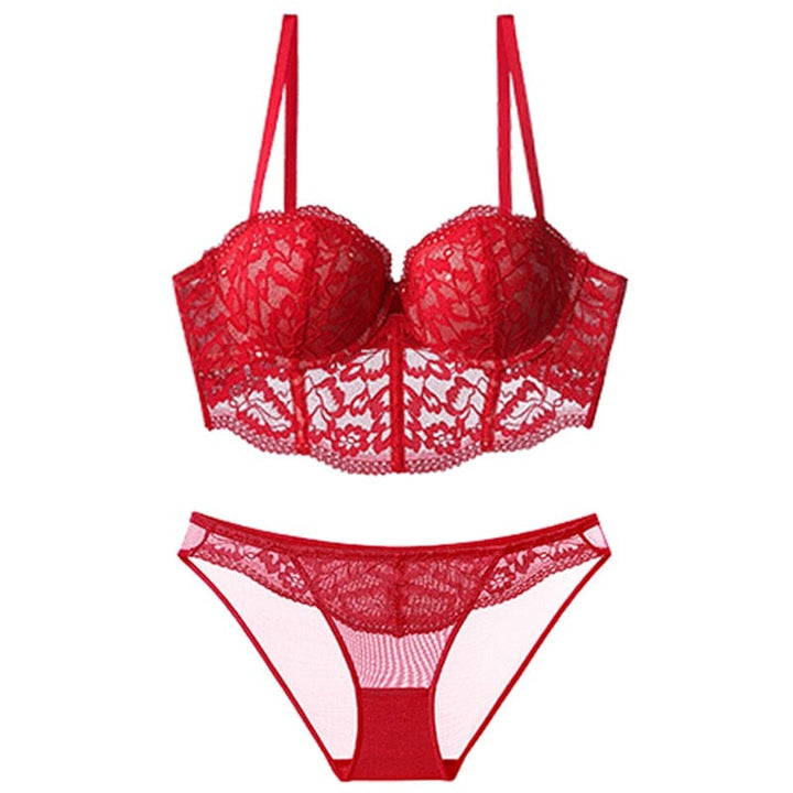 Passion HQ lingerie Azaria Embroidery French Lace Bra and Panty Set