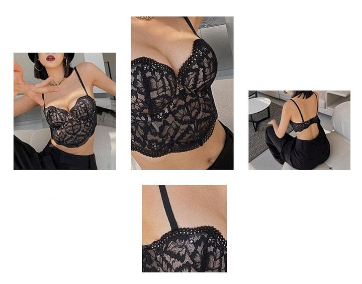 Passion HQ lingerie Azaria Embroidery French Lace Bra and Panty Set