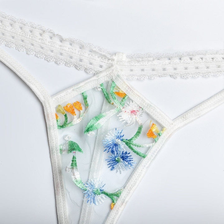 Passion HQ Lingerie Laura Lace Sheer Underwear 3-Piece Set