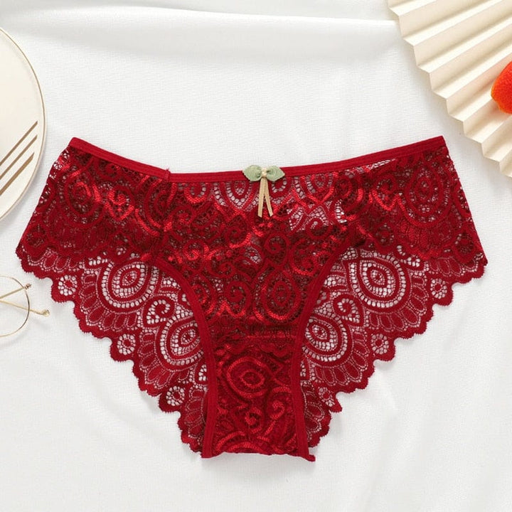 Passion HQ Lingerie Waverly Lace Low-Waist Briefs Hollow Out Panty