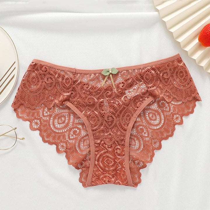 Passion HQ Lingerie Waverly Lace Low-Waist Briefs Hollow Out Panty