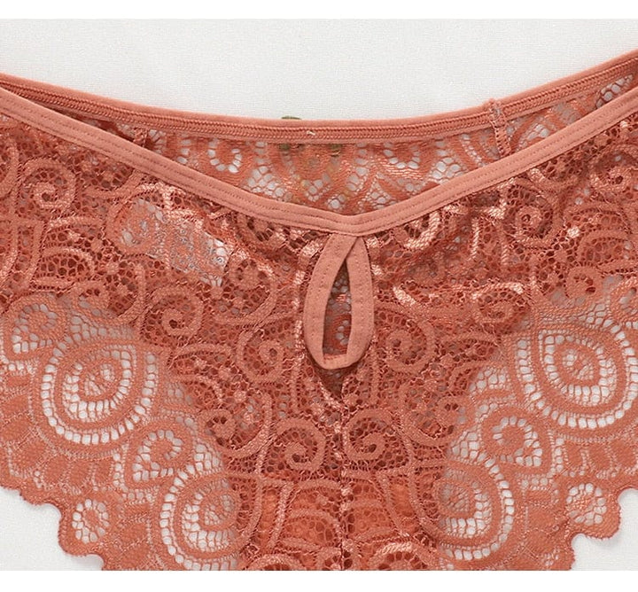 Passion HQ Lingerie Waverly Lace Low-Waist Briefs Hollow Out Panty