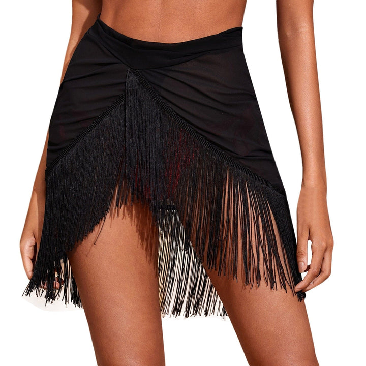 Passion HQ Swimwear Aspyn Tassel Sheer Skirt Cover Up