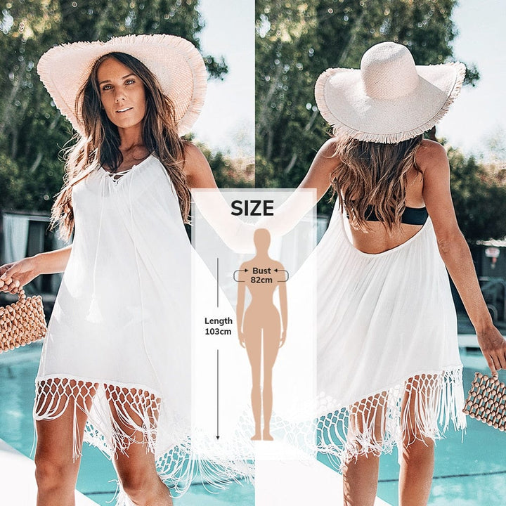 Passion HQ Swimwear Madisyn Backless Cover-Up With Tassels